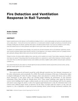 VC-21-C050 — Fire Detection and Ventilation Response in Rail Tunnels