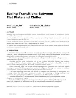 VC-21-C063 — Easing Transitions between Flat Plate and Chiller