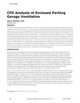 VC-21-C035 — CFD Analysis of Enclosed Parking Garage Ventilation