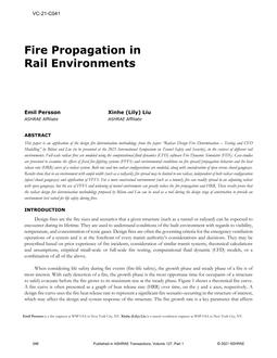 VC-21-C041 — Fire Propagation in Rail Environments