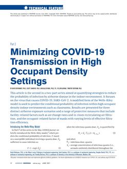 COVID-19: Minimizing COVID-19 Transmission in High Occupant Density Settings, Part 2