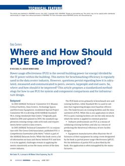 Data Centers: Where and How Should PUE Be Improved?