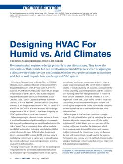 EngineerÂ¿s Notebook: Designing HVAC For Humid vs. Arid Climates