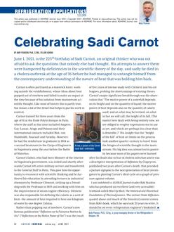 Refrigeration Applications: Celebrating Sadi Carnot