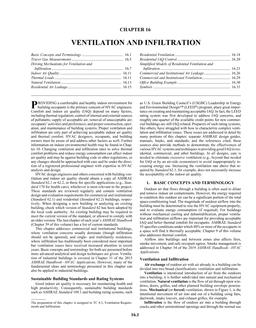 F16 — Ventilation and Infiltration (SI)