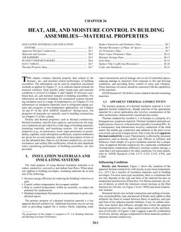 F26 — Heat, Air, and Moisture Control in Building Assemblies-Material Properties (SI)