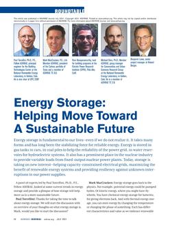 Roundtable: Energy Storage: Helping Move Toward A Sustainable Future