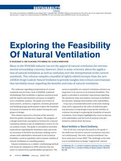 Sustainability: Exploring the Feasibility of Natural Ventilation