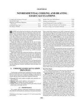 F18 — Nonresidential Cooling and Heating Load Calculations (I-P)