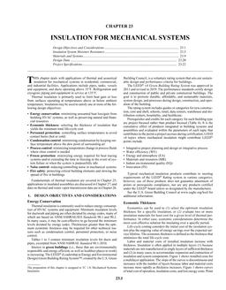 F23 — Insulation for Mechanical Systems (I-P)