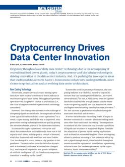 Data Centers: Cryptocurrency Drives Data Center Innovation