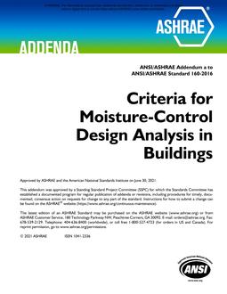 ASHRAE 160-2016 Addenda a