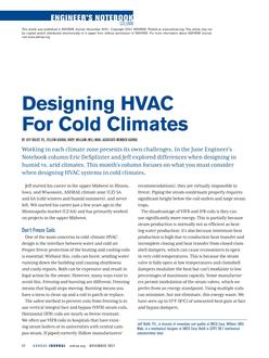 EngineerÂ¿s Notebook: Designing HVAC For Cold Climates