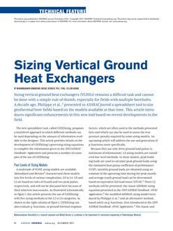 Sizing Vertical Ground Heat Exchangers