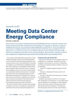 Data Centers: Standards 90.1 and 90.4Â¿Meeting Data Center Energy Compliance