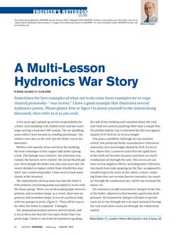 Engineer's Notebook: A Multi-Lesson Hydronics War Story