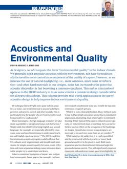 IEQ Applications: Acoustics and Environmental Quality