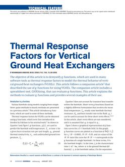 Thermal Response Factors for Vertical Ground Heat Exchangers