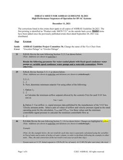 ASHRAE Errata Sheet (12-11-2021)