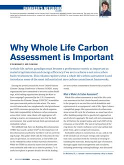 Engineer's Notebook: Why Whole Life Carbon Assessment is Important