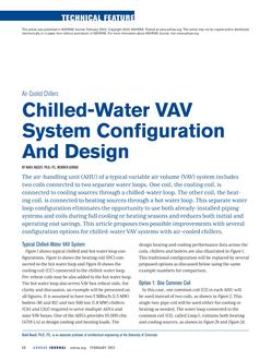 Air-Cooled Chillers: Chilled-Water VAV System Configuration and Design