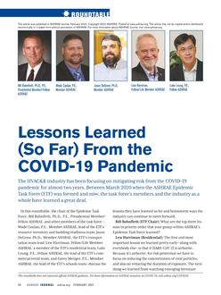 Lessons Learned (So Far) from the COVID-19 Pandemic