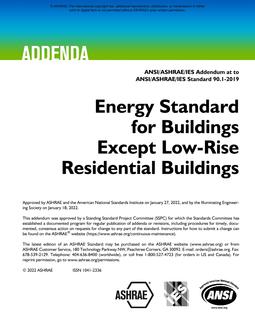 ASHRAE IC 90.1-2019 Addenda at