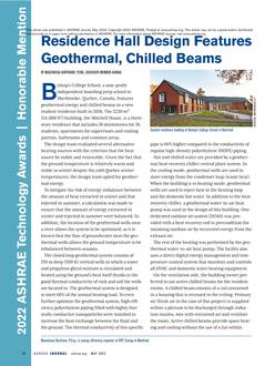 Technology Award: Residence Hall Design Features Geothermal, Chilled Beams