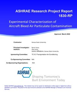 Experimental Characterization of Aircraft Bleed Air Particulate Contamination