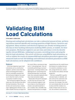 Validating BIM Load Calculations