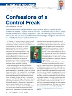 Refrigeration Applications: Confessions of a Control Freak