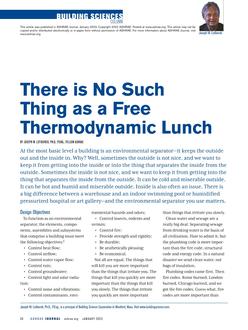 There is No Such Thing as a Free Thermodynamic Lunch