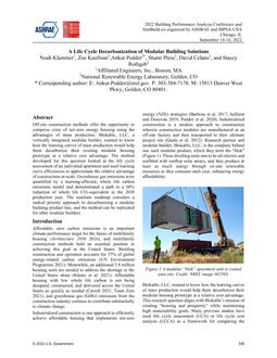 C037 — A Life Cycle Decarbonization of Modular Building Solutions