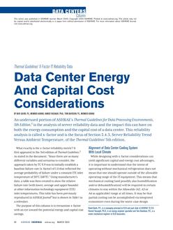 Thermal Guidelines' X-Factor IT Reliability Data: Data Center Energy And Capital Cost Considerations