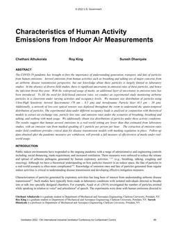 010 — Indoor Particles We Generate: Measurements of Size Distribution and Spatio-temporal Distribution