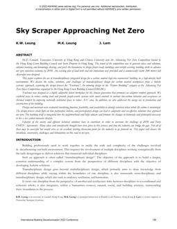 C19 — Sky Scraper Approaching Net Zero
