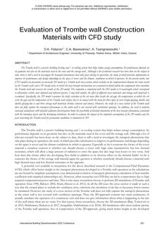 C37 — Evaluation of Trombe wall Construction Materials with CFD study