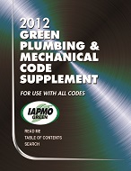 IAPMO 2012 Green Plumbing and Mechanical Code Supplement