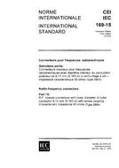 IEC 60169-15 Ed. 1.0 b:1979