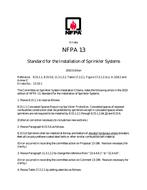 NFPA (Fire) 13 Errata 1