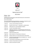 NFPA (Fire) 70 Errata 1