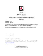 NFPA (Fire) 1001 Errata 1