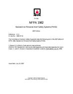 NFPA (Fire) 1982 Errata 1