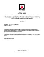 NFPA (Fire) 1992 Errata 1