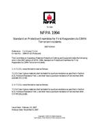 NFPA (Fire) 1994 Errata 2