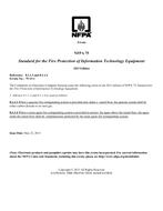 NFPA (Fire) 75 Errata 1