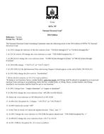 NFPA (Fire) 70 Errata 2