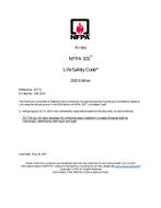 NFPA (Fire) 101 Errata 6