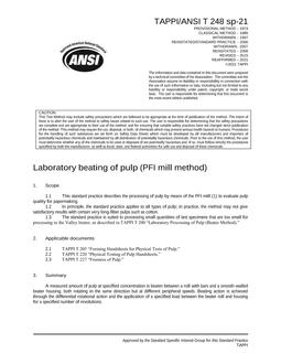 TAPPI T248 sp-21